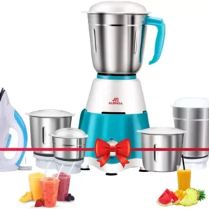 Alibaba Five Star 5 Jar 700 W Juicer Mixer Grinder (Supreme Super Combo Magic Dry Iron ( 750 W, Green ) & | 5 Jars | White & Blue)