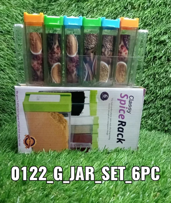 Plastic Spice Jars (6 pcs, 14x22x8cm, Multicolour) - Image 4