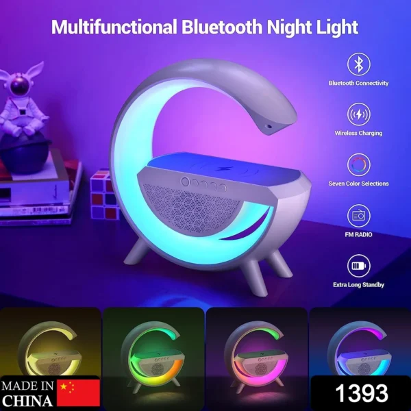 3-in-1 Multi-Function LED Night Lamp with Bluetooth Speaker, Wireless Charging, for Bedroom for Music, Party and Mood Lighting - Perfect Gift for All Occasions blootuth speaker (Media Player) - Image 3